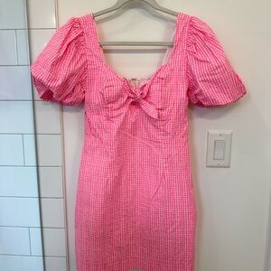 Lilly Pulitzer Pink Puff Sleeve Mini Sundress